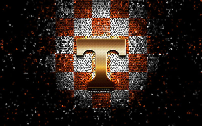 HD-wallpaper-tennessee-volunteers-glitter-logo-ncaa-orange-white-checkered-background-usa-american-football-team-tennessee-volunteers-logo-mosaic-art-american-football-america